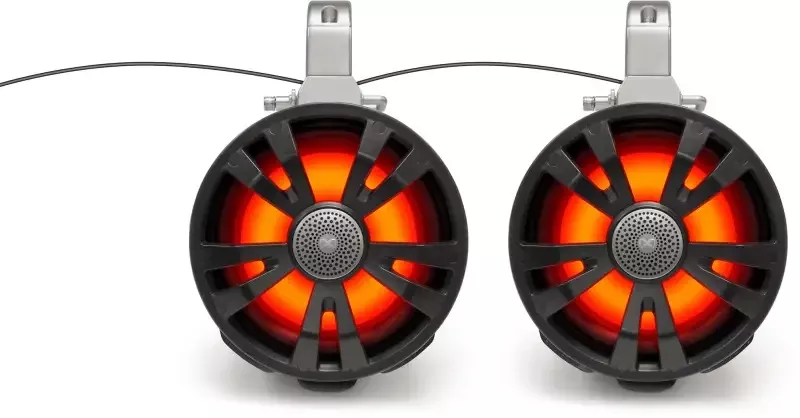 2 Pack Black 8′ Speakers One Amplified One Non Amplifie