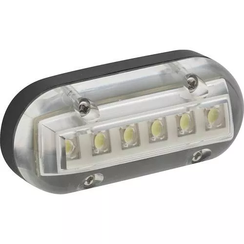 Attwood Marine Boat Underwater Light - White LED - 12V DC - Clear Lens - Surface Mount; Single - 6528W-7
