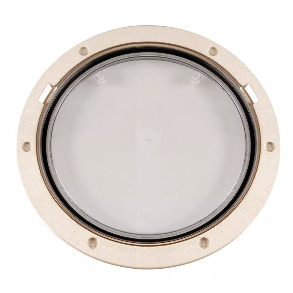 Beckson 8 ” Clear Center Pry-Out Deck Plate – Beige DP81-N-C