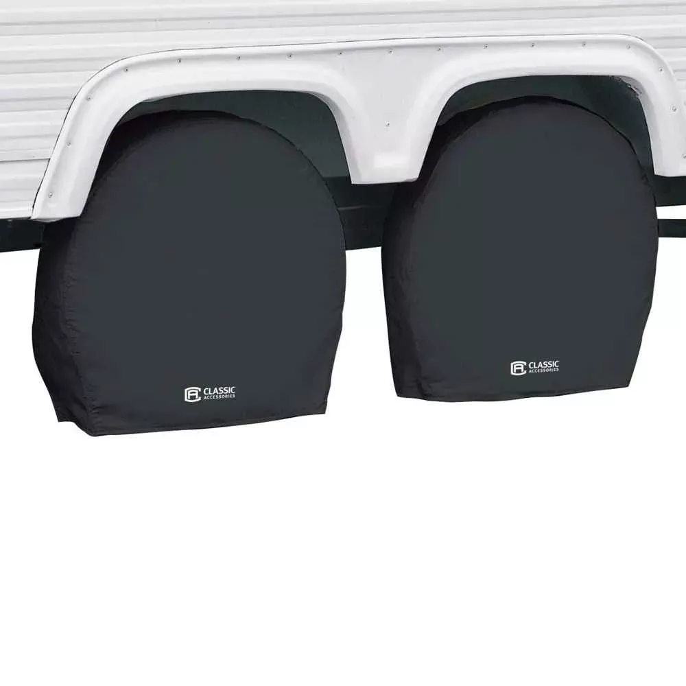 Classic Accessories 80-236-140402-00 RV Wheel Covers, 21-24 “, Black