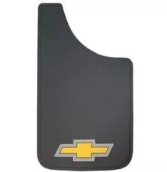 Mud Flap Plasticolor 000540R03 Easy-Fit Series, Universal 11 ” x 19 “, Set Of 2, Flat, Chevrolet Logo, Black, Fiberglass Reinforced