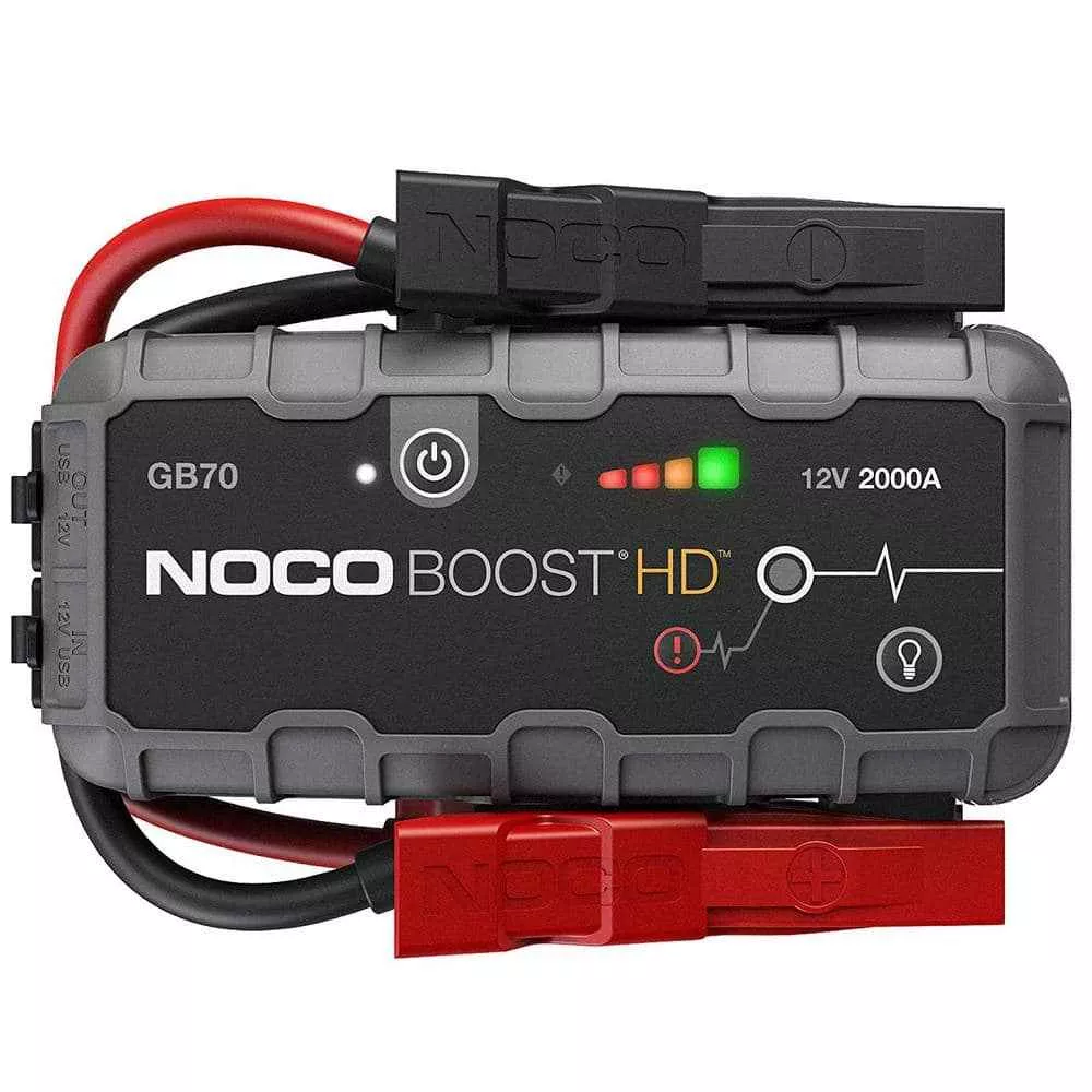 NOCO GB70 Boost HD 2000A Lithium Jump Starter – 8L Gas / 6L Diesel