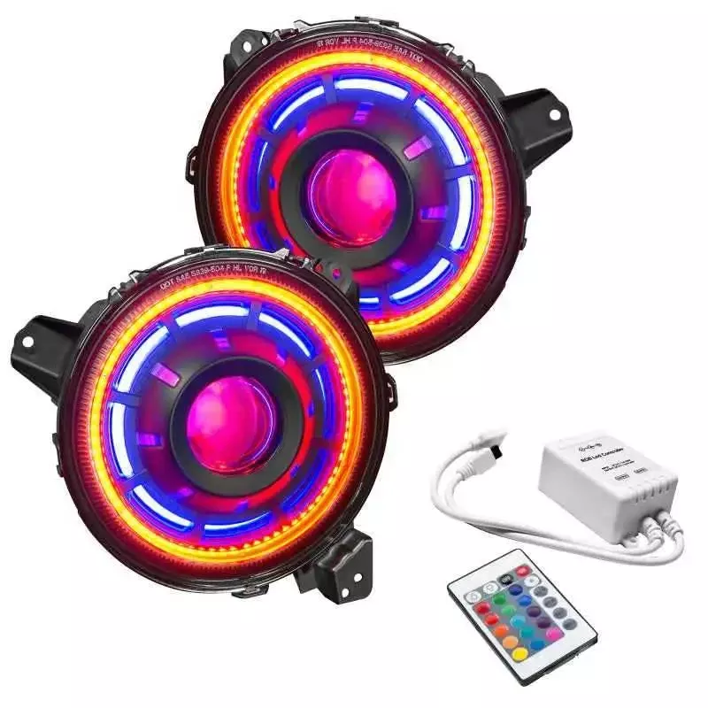 Oracle Oculus Bi-LED Projector Headlights for Jeep JL/Gladiator JT – ColorSHIFT w/ Simple Controller