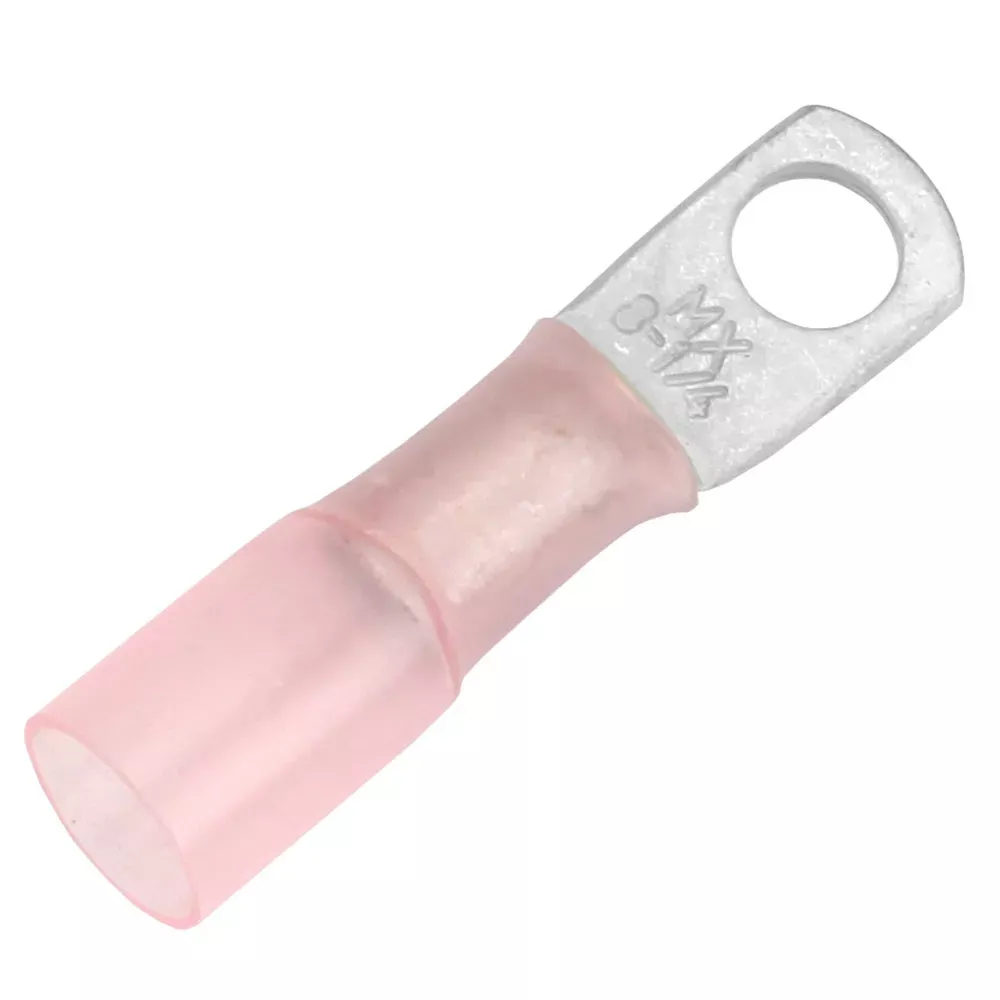 Pacer TE8-14R-25 8 AWG Heat Shrink Ring Terminal – 1/4 ” Stud Size – 25 Pack