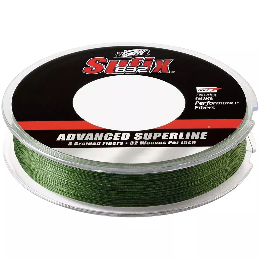 Sufix 832 Advanced Superline Braid – 15lb – Low-Vis Green – 150 yds 660-015G