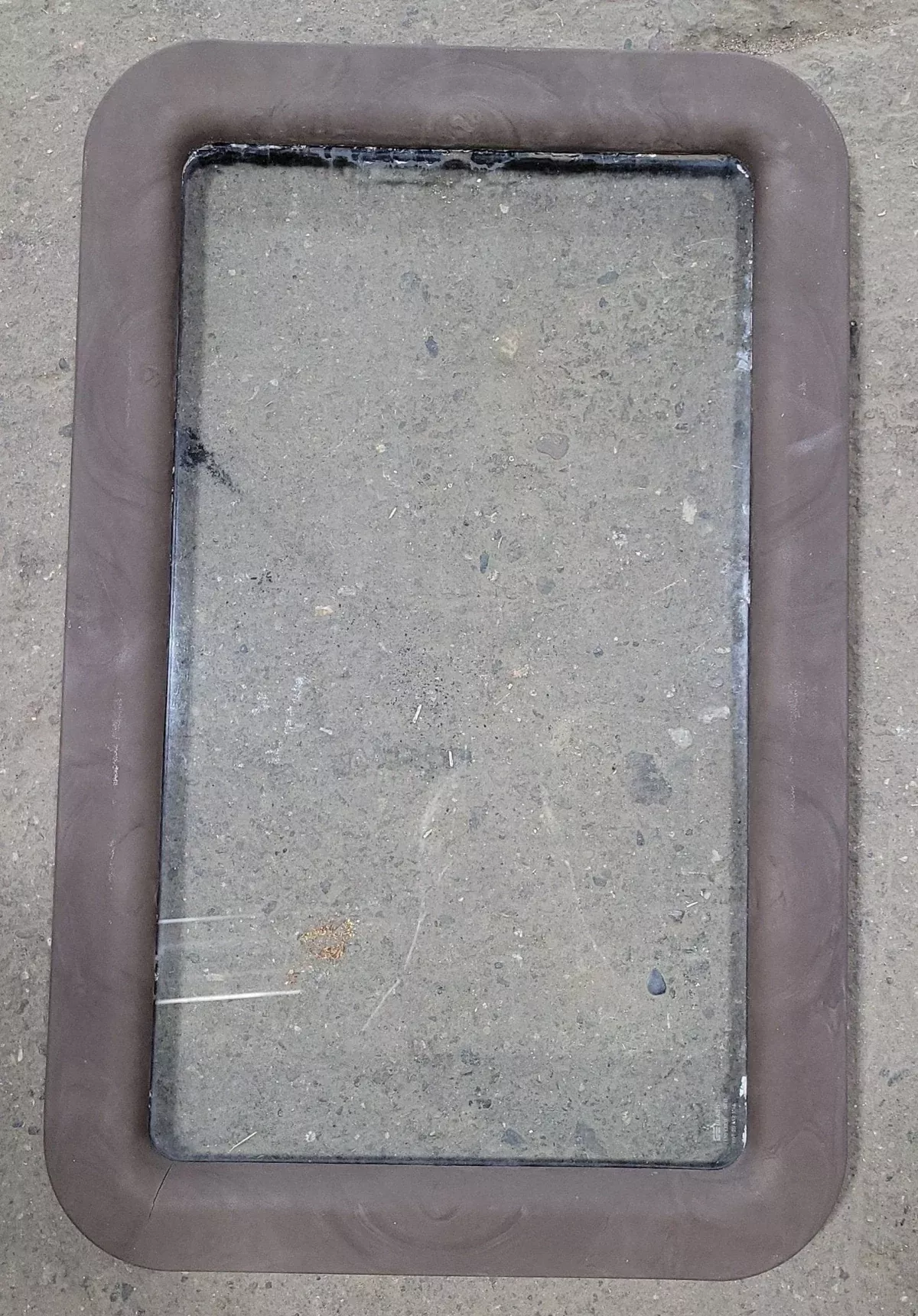 Used Brown Entry door window : 24 3/4" x 15 3/4"